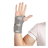 HMCEY Handgelenkschiene Karpaltunnelsyndrom Schiene Handgelenk Bandagen Handgelenkbandage Karpaltunnel Handgelenkstütze für Verstauchungen, RSI und Sehnenentzündung (L/XL Rechts, Grau)
