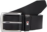 Tommy Hilfiger Herren Gürtel New Denton Belt 4.0 Ledergürtel, Schwarz (Black), 95