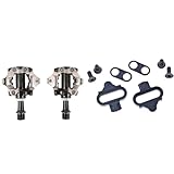 Shimano E-PDM540L Pedal, schwarz, One Size & Unisex Sm-sh51 Schuhplatten, Schwarz,Einheitsgröße EU