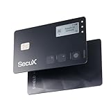 SecuX Shield Bio Crypto Hardware Wallet - Sichere biometrische Authentifizierung, Kühlspeicherkarte für NFT, Bitcoin, Ethereum, Cardano, ERC20, BEP20 und mehr, Flach Schwarz