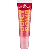 essence cosmetics JUICY BOMB shiny Lip Gloss, Nr. 04 Crazy Cherry, rot, strahlend frisch, glänzend, vegan, ohne Alkohol, ohne Konservierungsstoffe (10ml)
