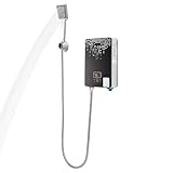 MINRS Elektronischer Durchlauferhitzer 6500W Elektrischer Warmwasserbereiter mit Handbrause LED-Digital-Temperaturanzeige Durchlauferhitzer 220V Einstellbare Temperatur 30-55℃