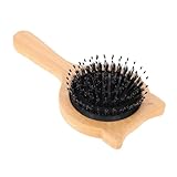 VALICLUD Süße Haarbürste Blumenhaarbürste Haarbürste Für Mädchen Gesichtsmassagegerät Für Katzen Reisenbürste Kamm Für Kleinkindmädchen Mini-kamm Bambusbürste Plastik Khaki