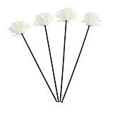 ROMISBABA 4 Stück Teiliges Diffuser Blumenstäbchen aus Rattan Ätherische Öl Aromatherapie Sticks für Raumduft Stark Duftend Dekorativ für Wohnzimmer Schlafzimmer Büro und Bad