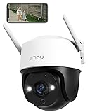 Imou 2K Überwachungskamera Aussen mit AI Personen-/Fahrzeugerkennung, 360° PTZ WLAN Kamera Outdoor, Vollfarbige Nachtsicht, Automatischer Verfolgung, 2-Wege-Audio, Sirene, IP66, Funktioniert mit Alexa