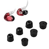 kwmobile 6X Ersatz In Ear Kopfhörer kompatibel mit Shure AONIC 215 / SE215 / SE846 / SE535 / SE112-3 Größen - Polster Ohrstöpsel In-Ear Ohrhörer - Schwarz