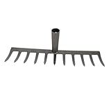 ibasenice 1 Stück Landwirtschaftlicher Grasrake Werkzeug Rake Heavy Duty Garden Rake Gartenrechen Head -rake -Tool Black Eisen