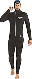 Cressi Diver Man All-in-One - Einteiliger Ultrastretch Neoprenanzug zum Tauchen, Herren 7mm, Schwarz/Blau, XXXL