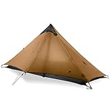 RDYMONKEY UL Gear Lanshan 1 Zelt 1 Person Ultraleicht Zelt Wasserdichtes Professionelles Wanderzelt für 1 Person Camping Doppelschicht (3 Jahreszeiten,Khaki)