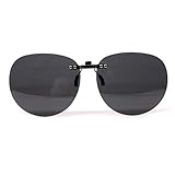 Unisex Polarized Clip-on Sunglasses Over Prescription Glasses Anti-Glare UV400 for Men Women Driving Travelling Outdoor Sport, C1