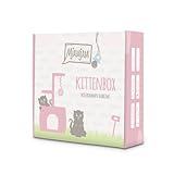 MjAMjAM - Premium Nassfutter für Katzen -Kittenbox-3 Kitten -Huhn mit Lachsöl, Kalb, Futterbeutel,Kugelschreiber,Dosendeckel, 6er Pack (6 x 200 g),getreidefrei mit extra viel Fleisch