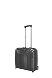Travelite Handgepäckkoffer mit 2 Rollen, Hartschale, nachhaltig, ELVAA, Businesstrolley mit recyceltem Innenfutter, Laptopfach, Aufsteckfunktion, 42 cm, 30 Liter
