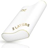 Royal Therapy CertiPUR-US Memory-Foam-Kissen, mittlere Festigkeit, Queen-Konturkissen, orthopädisches Kissen für Nackenstütze, Nackenschmerzen, Seitenschläfer, 1 Stück