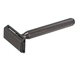 Rasierhobel Herren Nassrasierer Damen Safety Razor 30° Winkel ink. 10 Japanische Rasierklingen & Rasierhobelständer (Eclipse)