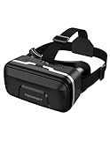TECKNET VR Brille für Handys, 3D Virtual Reality-Brille mit HD 110° FOV, Anti-Blaulicht & einstellbaren Gängen, Komfortables VR-Glasses für iPhones, Samsung und Android-Smartphones 4.7-7.2“ - Black