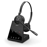 Jabra Engage 65 SE Schnurloses Stereo-Headset für professionelle Anrufe, DECT-Sicherheit, 13-Stunden-Akku, ganztägiger Basis, Netzteil, USB-C-Kabel, Kompatibilität der Meeting App