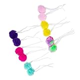 Ipetboom 12 Stück Kugelglocke Schnürsenkel Rollschuhe Für Skaten Pompons Für Mädchen Figur Geburtstag Schuhe Haarballen Mit Glöckchen Poms Über Großer Bommel Kunstfell