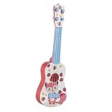 FRCOLOR Simulierte Ukulele Kleinkindspielzeug Musikinstrument aus Sicherem Kunststoff für Anfänger Mädchen Jungen Lernspielzeug Langlebig und Kindgerecht Gestaltet