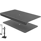 Stahlmontageplatte - Adapter für Schreibtischklemmen, Monitorverstärkung | zerbrechliche obere Halterung, Glastischverstärkung, Clamp Clamp Stabilisator, Strump