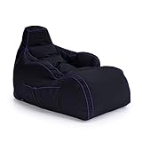 Game Over Videospiel Sitzsack Liegestuhl | Wohnzimmer | Seitentaschen für Controller | Headset-Halter | Hergestellt in Großbritannien | Ergonomisches Design für Entspannte Spieler (Drachenhaut)