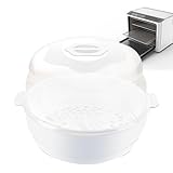 SVCEQZE Mikrowellen Sterilisator Baby, 22.5x22x17.5 Cm Vaporisator, Baby Bottle Sterilizer Microwave, Mikrowellen Dampfreiniger, Hochtemperaturbeständige Haushaltsreinigungsbox Für Teilepumpenpumpen