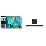 Hisense Bundle of 58E7NQ 146 cm (58 Zoll) Fernseher, 4K UHD, QLED, HDR10, HDR10+ decoding, HLG, Dolby Vision Atmos, 60Hz Panel, Smooth Motion, Bluetooth, Alexa Built HS3100