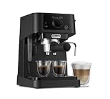 De'Longhi Stilosa EC 235.BK – traditionelle Espresso Siebträgermaschine, Espressomaschine mit manuellem Milchaufschäumer, für Espressopulver, 1 l Wassertank, schwarz, 1100 W