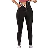 Yokbeer Damen Bauchweg Leggings | Figurformende Body Shaper Kompressionsleggins | Bauch Weg Shaping Leggins Hose Schwarz (Size : 3XL)