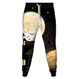 Jogginghosen Für Herren Baggy,Herren Stretch Mit Gummizug,Trainingshose Mit Kordelzug Und Aufdruck Muste Softshellhose Lustig Bein Cinch Bottom Sporthose Bequeme Outdoorhose Für Halloween Kostüm