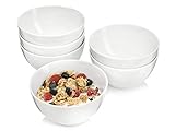 Sänger | Müslischalen Sunfort in Weiß, 6-teiliges Müslischalen Set aus Porzellan, Müsli, Teller Tief | 550 ml