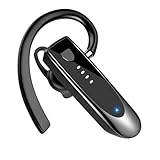 Atheewon Bluetooth Headset Wireless Freisprech Telefon mit Headset Mikrofon V5.4 Freisprech-Bluetooth-Ohrhörer mit 20 Std Sprechzeit, 180 Std Standby, Handy für Business/Büro/Autofahren, Tiefschwarz