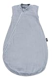 Alvi Kinderschlafsack Sommertraum & Windel Blaubaer | Sommerschlafsack | Leichter Baumwollschlafsack TOG-Wert 0,5 | Mull Baby Schlafsack ohne Ärmel | Außensack für Jungen & Mädchen