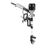 MEELRYD Außenbordmotor, 48V Elektromotor, 5PS Bootsmotor, Dreiflügeliger Propeller, 360° kippbar, Höhenverstellbar, Elektromotor Boot für 6,56-13,12 ft kleine Boote