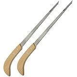 HANABASS 2Stücke Gartensägen Hochleistungs Handsägen für Holzschnitt Camping und Gartenarbeit Ergonomischer Holzgriff Optimierte für Müheloses Sägen