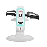 Under Desk Bike Pedal Exerciser - Portable Mini Exercise Peddler Bike for Legs/Arms Workout, Foot Pedal Exerciser with LCD Display