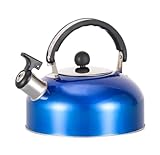 CCKUYT Pfeifkessel, Wasserkocher, Herd-Teekanne, Edelstahl-Pfeifkessel, Pfeifteekanne, Gaskocher, Teekannen für Herd, Kaffee D