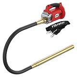 IMAYCC Elektrischer Betonrüttler Mit verstellbarem Band,1600W Innenrüttler Flaschenrüttler, 2M Vibrationsstablänge Betonvibrator, 5000U/min Rührwellendrehzahl, 38 mm Vibrationswellendurchmesser