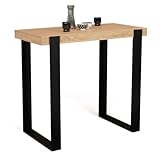 IDMarket - Stehtisch Phoenix Holz und Schwarz 113 cm