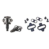 Shimano Pedal EPDM520L, Schwarz & Unisex Sm-sh51 Schuhplatten, Schwarz,Einheitsgröße EU