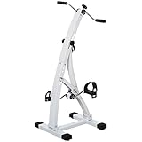 HOMCOM Heimtrainer Bewegungstrainer Pedaltrainer für Senioren Stahl Weiß 40 x 42,5 x 100cm