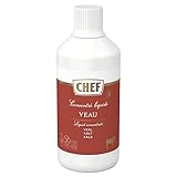 CHEF Flüssiges Konzentrat Kalb, Geschmacksboost für Herzhafte Fleischgerichte, 100% Natürlicher Geschmack, 1er Pack (1 x 1L)