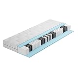 BMM Matratze 80x200 cm Ortho Medic Taschenfederkernmatratze Härtegrad H4/Öko-Tex Zertifiziert/ergonomische 7 Zonen Matratze Höhe 21 cm/Matratzen produziert in Deutschland