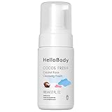HelloBody COCOS FRESH Milder Reinigungsschaum (100 ml) – Facial Cleanser für trockene Haut – mit Moor-Extrakt und Kokosduft – Sanfte und gründliche Gesichtsreinigung für eine gepflegte Haut