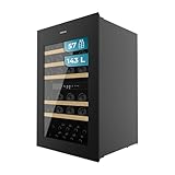 Cecotec Einbau-Weinkühlschrank 57 Flaschen Bolero Grandsommelier Duo 57000 Touch Black. Schwarz mit leiser Kühlung (38 dB) und Touch-LED-Steuerung