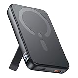 Powerbank für Magsafe, Magnetische Power Bank 12000mah, PD 22.5W USB-A Ausgabe, Kabelloses Tragbares Ladegerät mit Typ-C-Eingang und -Ausgang, LED-Anzeige für iPhone 16/15/14/13/12/Pro/Pro Max Serie