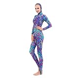 Taucheranzug Frauen Neoprenanzug Scuba Tauchen Haut Rash Guard Schwimmen Schnorcheln Surfen Langarm(XS)