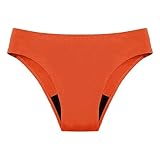Menstruationsphysiologische Badehose für Damen, auslaufsicher, 4-lagige Menstruationsunterwäsche, Mesh-Unterwäsche mit hohem Durchfluss, schnelle Wasseraufnahme, Wäschegummi Sexy Dessous Unterwäsche
