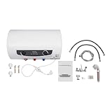 Elektrospeicher Warmwasserspeicher 2000W 220V 35L bis 75°C IPX4, Horizontal Boiler mit digitaler Temperaturanzeige und Handbrause Durchlauferhitzer Für Badezimmer