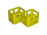 Batterie/Akku Aufbewahrungsboxen für AA und AAA Batterien und Akkus 2 Stück Bierkisten - Geschenk für Männer Gadget (Gelb)