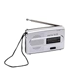 Uxsjakjsd Digitale Retro-Radios, Speicherfunktion, Tragbare AM/FM-Radios, Manuelle Kanalsuche, Batteriebetrieben, Eingebauter Lautsprecher